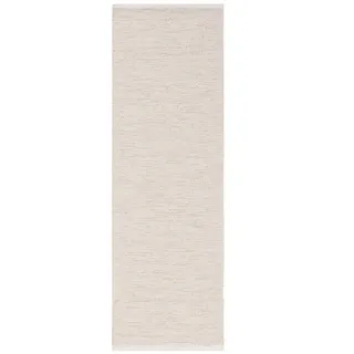 benuta Baumwollläufer Ron handgewebt 80x300 cm , Textil , Uni , Rechteckig , 80x300 cm , Oeko-Tex® Standard 100 , für Fußbodenheizung geeignet , Teppiche und Böden, Teppiche, Teppichläufer, Läufer
