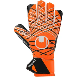 Uhlsport Soft Resist+ - Fußball Torwarthandschuhe für Kunsrasen und Hartplatz, 9, Fluo orange/weiß/schwarz