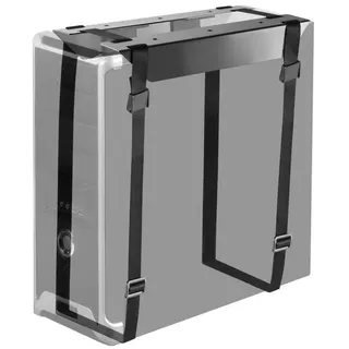 Ricoo PC Rechner Halterung für Untertisch Schreibtisch Computer Montage TRH-11 CPU Gehäuse Halter bis 10-Kg Stehend/Liegend Unter Tischhalterung Server Rack Unterbau Vertikal/Horizontal