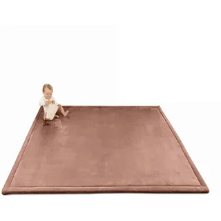 Hakuna Matte Wolkenweiche Spielmatte Baby 200x150x2,5cm, braun – Teppich für Kinderzimmer mit hochwertigem Memory-Schaum – Krabbelmatte Baby mit Rutschfester Unterseite – Krabbeldecke, Tatami Matte