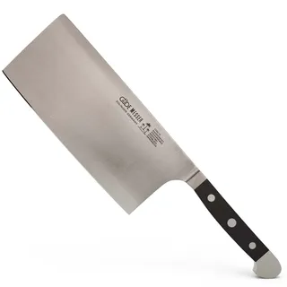 GÜDE Solingen - Hackmesser geschmiedet, 18 cm, POM schwarz, ALPHA, Doppelkropf, Handmade Germany