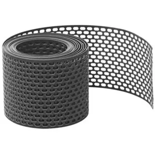 Fassadenprofile Vogelschutzgitter 5m x 100mm Schwarz – PVC Traufgitter & Lüftungsband zur Vogelabwehr – langlebig, wetterfest, einfache Montage & ideal zur Taubenabwehr