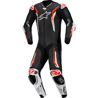 Alpinestars Gp Tech V5, Lederkombi - Schwarz/Weiß/Neon-Rot / 52