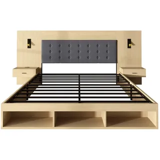 Okwish Doppelbett 160 x 200 cm Braun