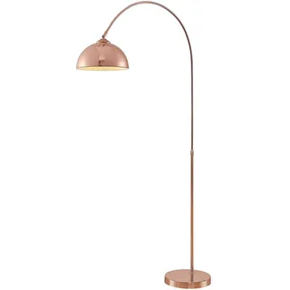 Lindby Stehlampe (Bogenleuchte) Lennart (Modern) in Kupfer aus Metall (1 flammig, E27) - Bogenlampe Stehleuchte Floor Lamp Standleuchte Wohnzimmerlampe Wohnzimmerleuchte