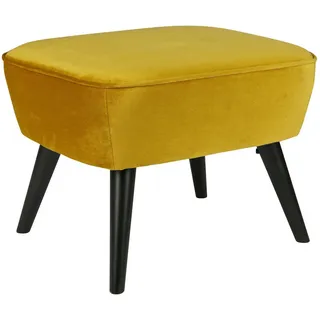Woood Hocker »Sara« mit Samtstoff gepolstert, rechteckige Form, H 41 cm x B 56 cm, gelb