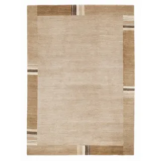 Cazaris Wollteppich , Hellbraun , Textil , Bordüre , rechteckig , 200x300 cm , Care & Fair , für Fußbodenheizung geeignet, in verschiedenen Größen erhältlich , Teppiche und Böden, Teppiche, Orientteppiche