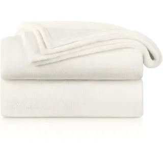 Blumtal Kuscheldecke Anton 220/240 cm, Weiß , Textil , Rechteckig , 220x240 cm , Heimtextilien, Wohntextilien, Decken, Kuscheldecken
