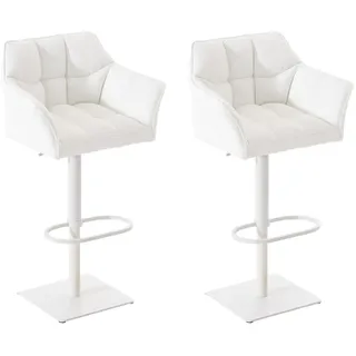 CLP Barhocker 2er Set 64 x 88 x 45 cm Weiß
