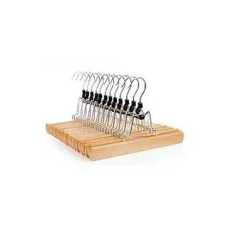 SONGMICS Hosenbügel platzsparend braun, 12 St.