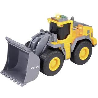 DICKIE Toys - Volvo Wheel Loader – 23 cm großer Radlader mit Licht und Soundeffekte, Baustellenspielzeug für Jungen und Mädchen ab 3 Jahre