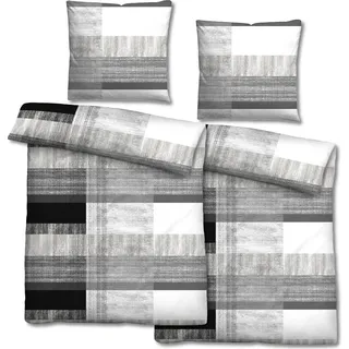 Doppelpack Mikrofaser Bettwäsche 155 x 220 + 80 x 80 cm