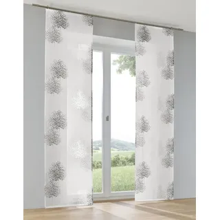 Kutti Schiebegardine Schiebevorhang Raumtrenner Bellinda anthrazit Ausbrenner mit Paneelwagen B 60 x H 175 cm (1 STK)