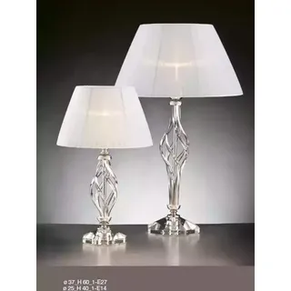 Tischleuchte Antik Stil Tisch Lampe Kristall Leuchte weiß Tischlampe Neu - Weiß