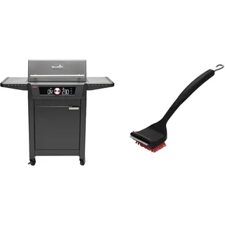 Char-Broil Evolve Electric E-Power Grillen, 90°C-370°C, APP Control, Reinigungsfunktion & 140 533-2-in-1 Cool-Clean Grillbürste, Nylon.