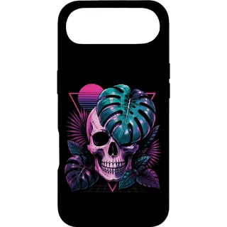 Hülle für iPhone Air Totenköpfe Monstera Blätter Gothic Botanische Pflanze Mama Halloween