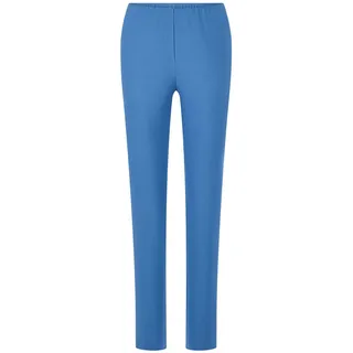 GOLDNER Stoffhose "Elegante 7/8-Hose mit Schlupfbund" figurschmeichelde Schnittführung, blau