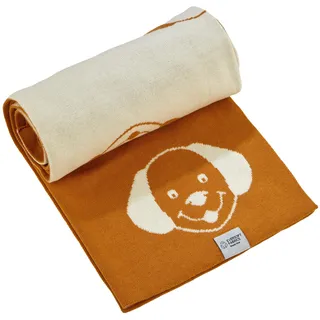 EVERSOFT FABRICS Premium Babydecke 350g - 100% Bio-Baumwolle, Öko-Tex 100 zertifiziert, leicht & weich, ideal für empfindliche Haut, perfekt für Neugeborene & Kleinkinder (Hundesenf&Weiß)