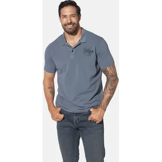 Poloshirt JAN VANDERSTORM "Poloshirt BRORTE", Herren, Gr. 4XL, blau, Obermaterial: 100% Baumwolle CO., comfort fit normal, ohne Ausschnitt, Shirts Poloshirt