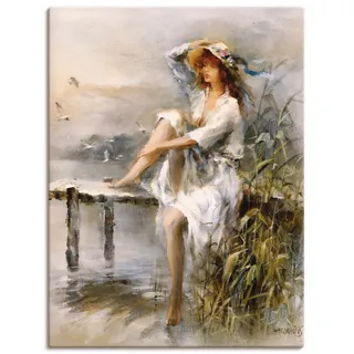 Artland Wandbild "Wasserseite" Frau 1 Stk. tlg. als Leinwandbild, Poster in verschied. Größen, farbe bild(er): naturfarben