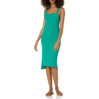 The Drop Damen Amelia Square-neck Strappy Bodycon Midi Tank Dress, Ultramaringrün, 3XL Große Größen