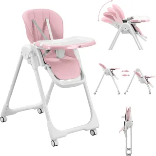 Baby Vivo Design Kinderhochstuhl aus Kunststoff - Tippy in Bubblegum - Rosa