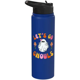 Retro Groovy Let's Go Ghouls süßes 70er Jahre Hippie Geist Kostüm Stainless Steel Insulated Water Bottle