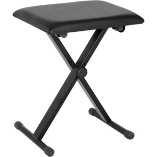 HOMCOM Klavierhocker Höhenverstellbar Zusammenklappbar Schwarz 39 x 29 x 37-47cm