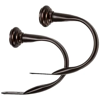 Amazon Basics Dekorativer Raffhalter für Gardinen, 2er-Pack, Bronze