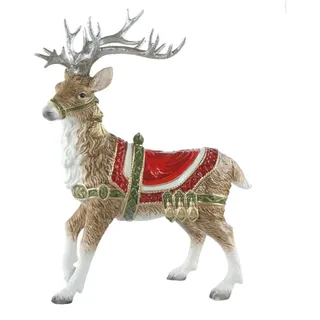 Figur Rentier mit silbernem Geweih - Fitz & Floyd Xmas