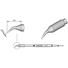 Bild Lötspitze Serie C245, Rundform, C245029/Ø 0,4 mm, gebogen C245029 (Lötkartusche Lötpatrone Loetspitze Loetkartusche Loetpatrone 2245 2045 bleifrei)