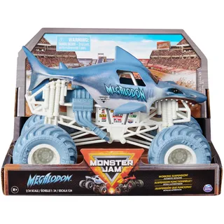 Monster Jam, Offizieller Megalodon Monster Truck, Sammler-Die-Cast Fahrzeug, Maßstab 1:24, Kinderspielzeug für Jungen und Mädchen ab 3 Jahren