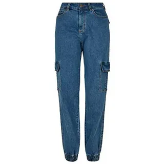 URBAN CLASSICS Ladies Stretch Denim Cargo Jeans - W29 - Blau