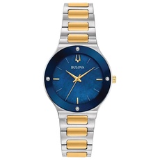 Bulova Damen Analog Quarz Uhr mit Edelstahl Armband 98R273