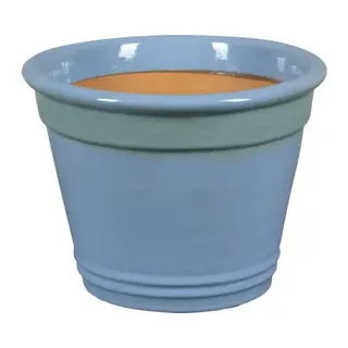 Pflanztopf Lafiora Ton Ø 36 cm H 28 cm blau