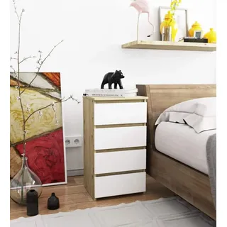 Schubladenkommode VALESTRA – Artisan Eiche / Weiß - Braun