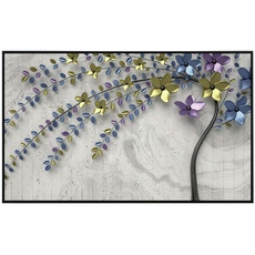 Bild von Infrarotheizung Muster mit Blumen«, Matt-Effekt - bunt