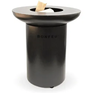 BonFeu BonBiza Schwarz Feuerschale 80 cm für den Garten mit Plancha - Schwarz