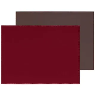 Freeform DUO PLatzset | Burgund/Anthrazit-metallic | 40 x 30 cm | Beidseitig nutzbares Platzdeckchen Abwaschbar | Bis 90° Celsius hitzebeständig | Tischset Kunstleder | Tischunterlage Esstisch