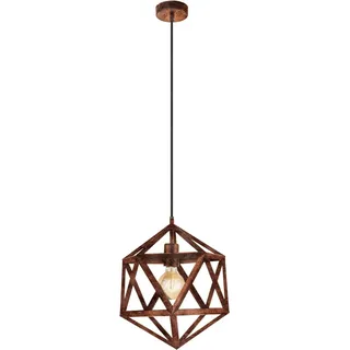 EGLO Embleton 1-flg. Ø 30,5 cm rund antik kupfer