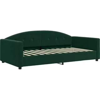 vidaXL Tagesbett Dunkelgrün 100x200 cm Samt - Grün