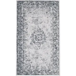 Carpet City Outdoorteppich »DUO RUG 5577« rechteckig 5 mm Höhe Wendeteppich Wetterfest In- , Outdoor, Balkon, Terrasse, Wohnzimmer, grau