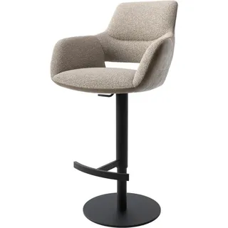DeLife Barstuhl Yago-Flex Mikrofaser Schlamm/Bouclé Schlamm drehbar
