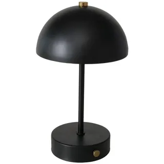 Boltze Home Nachttischlampe Pilz Petunia 25 cm , Schwarz , Metall , E27 , 15x26x15 cm , Lampen & Leuchten, Innenbeleuchtung, Tischlampen