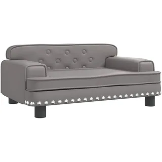Kindersofa Grau 70x45x30 cm Kunstleder