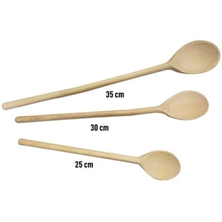 Fackelmann Holzlöffel-Set, 3-teilig, Braun