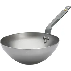 de Buyer - Wok mit Stiel MINERAL B aus Eisenstahl, Henkel gegenüber dem Stiel - Durchmesser 40 cm, Basis 11 cm - 5618.40