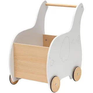 Costway Lauflernwagen Weiß , Holz , 48x56x32 cm , Spielzeug, Kinderküchen