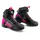 EDGE VENTED Motorrad Schuhe Damen Leder Belüftet Motorradstiefel Protektoren Leder ATOP Rutschfeste Sohle Knöchelstütze Seitlicher Reißverschluss Bikerboots Frauen Belüftet Rosa 39