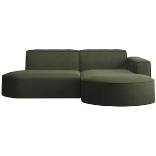 Kaiser Möbel Ecksofa, Sofa L form, Couch L form Modena L Studio stoff Verita Dunkelgrün Rechts - dunkelgrün